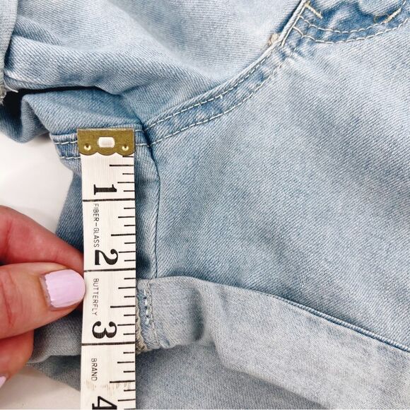American Bazi High Waisted Paperbag Denim Shorts M - Picture 10 of 11